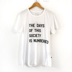 ON Cloud T-shirt Rirkrit Tiravanija cotton t-shirt THE DAYS OF THIS SOCIETY